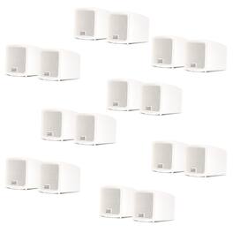 Acoustic Audio by Goldwood - AA321W Mountable Indoor Speakers Bookshelf 8 Pair Pack AA321W-8Pr - White