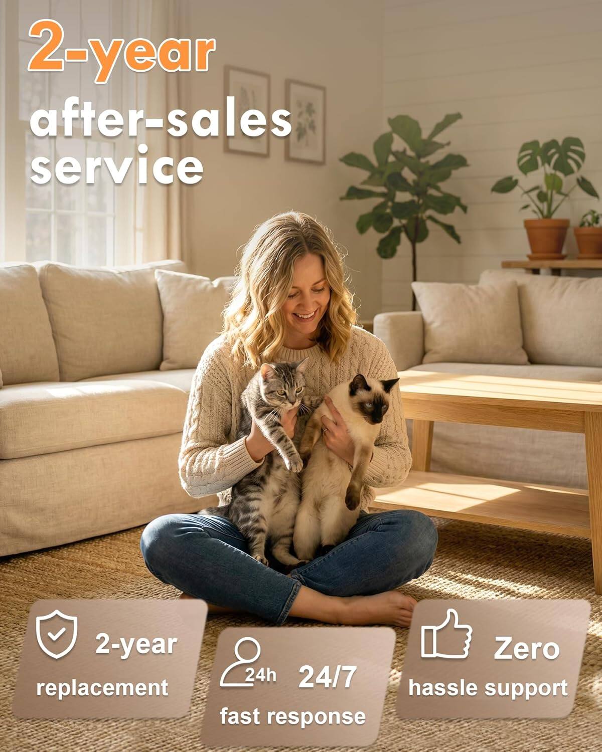 2-year after-sales service

2-year replacement

24h 24/7 fast response

Zero hassle support
