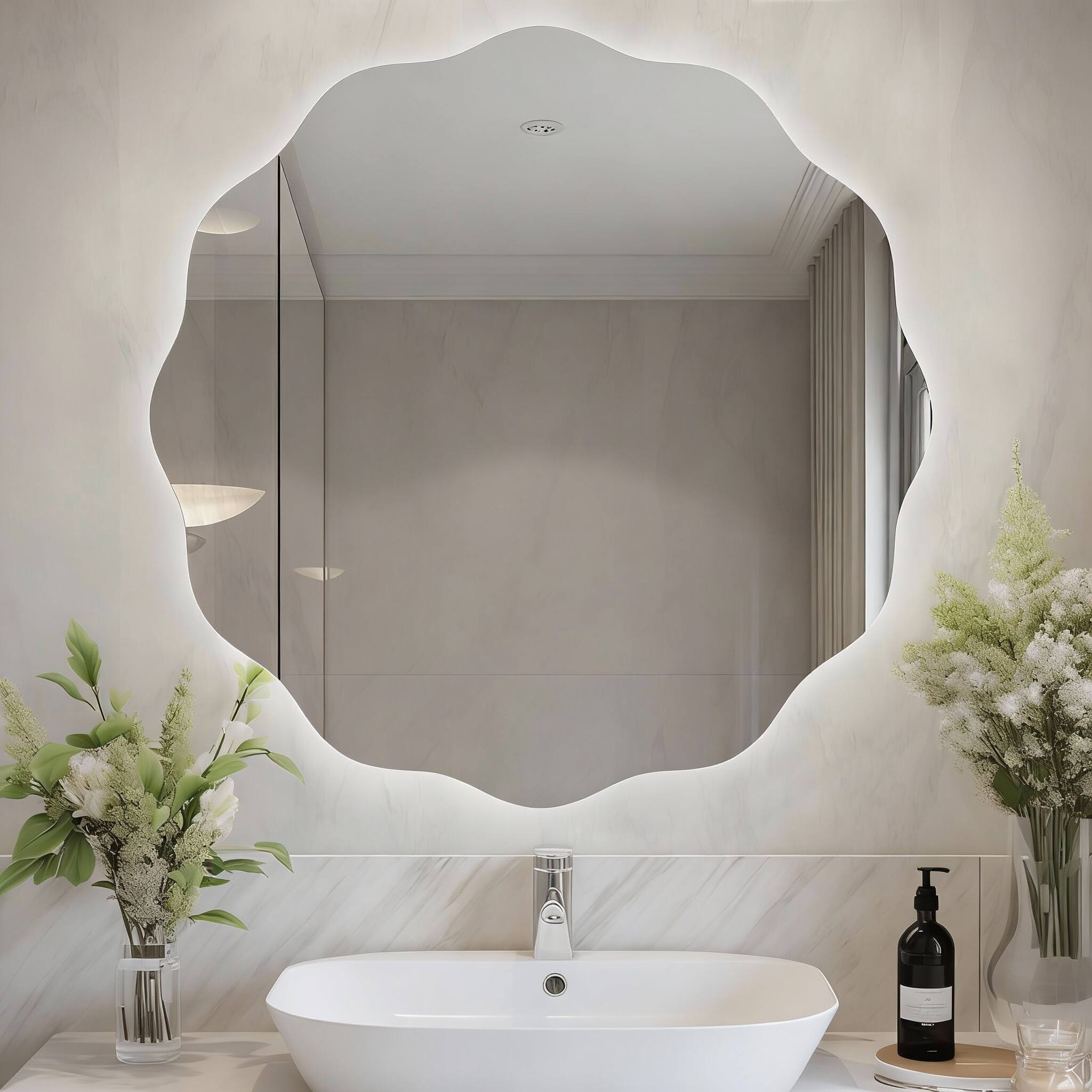 Clear-wavy 28"L x 28"W