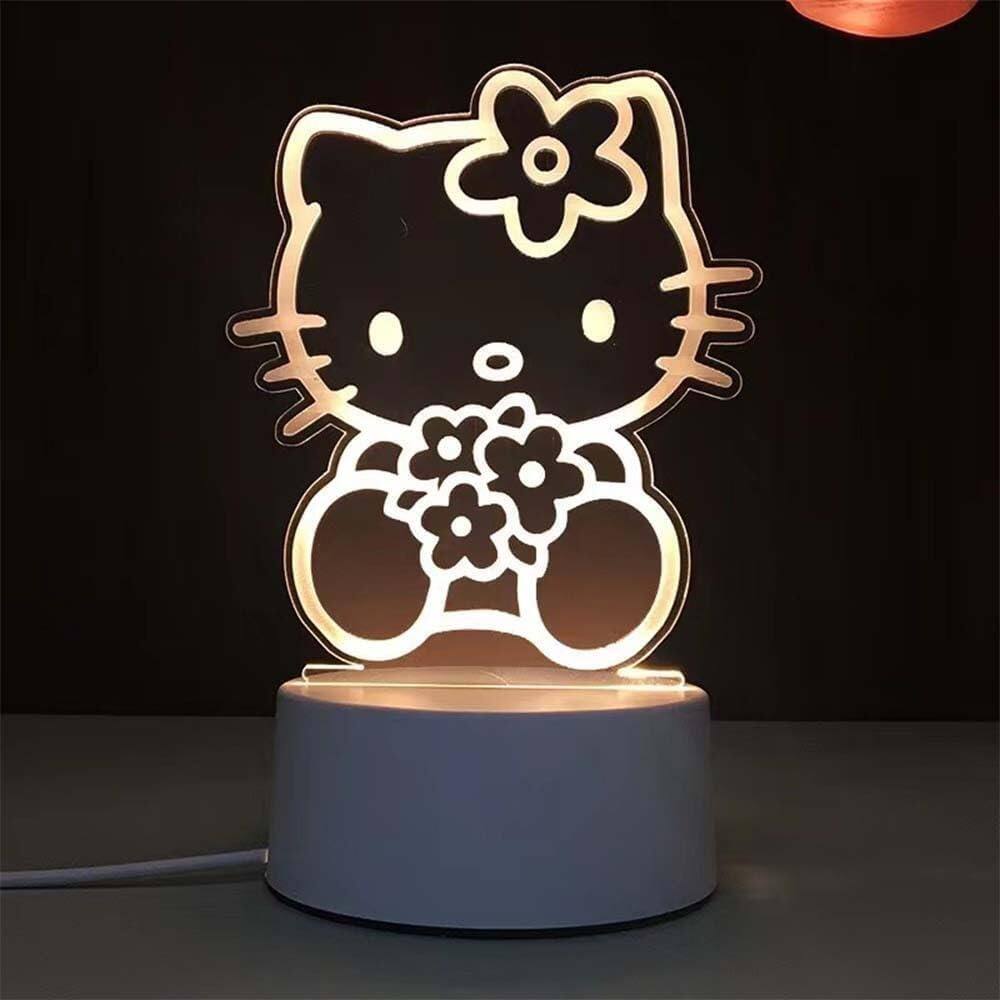 Angle. Schertz - 3-Color Cartoon Night Light – 3D Kawaii LED Lamp for Desk or Sleep.