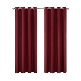 RT Designers Collection - 100% Polyester 140 GSM Sedona Jacquard Grommet Curtain Panel 54" x 84" - Burgundy