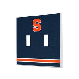 Keyscaper - Syracuse Orange Stripe Design Double Toggle Light Switch Plate - Multicolor