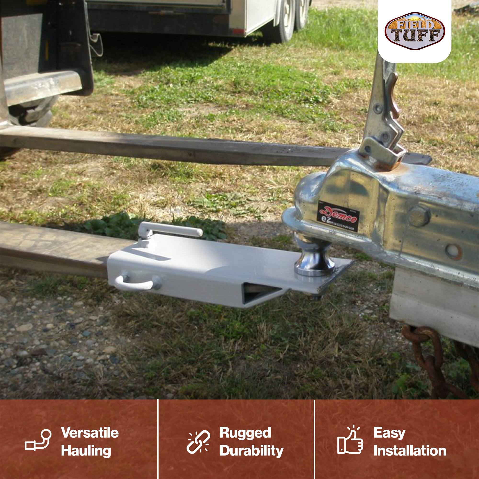 Field Tuff FTF 01FBMA 4in Ball Mount Hitch Adapter Fork Attachment (2 ...