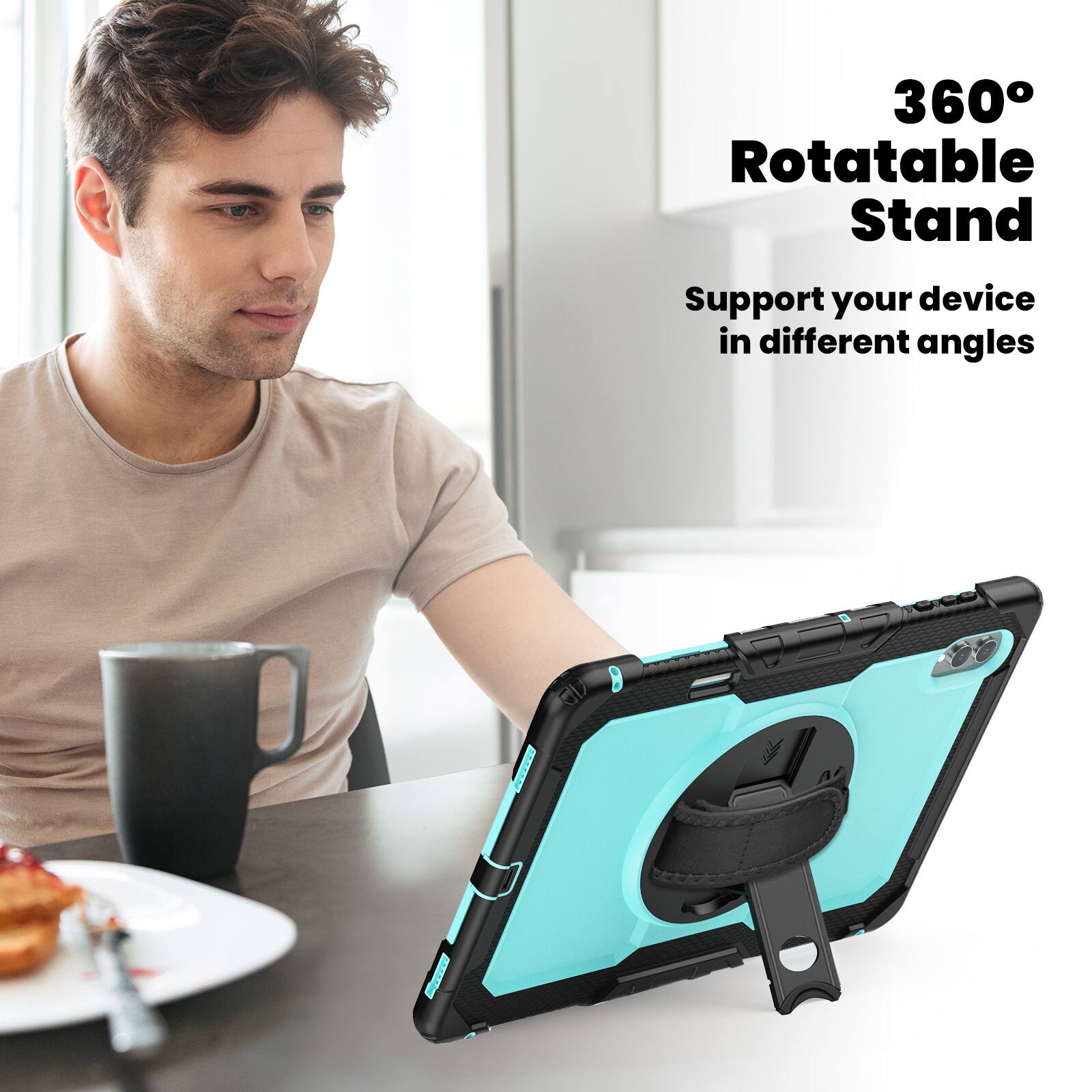 360° Rotatable Stand  
Support your device in different angles
