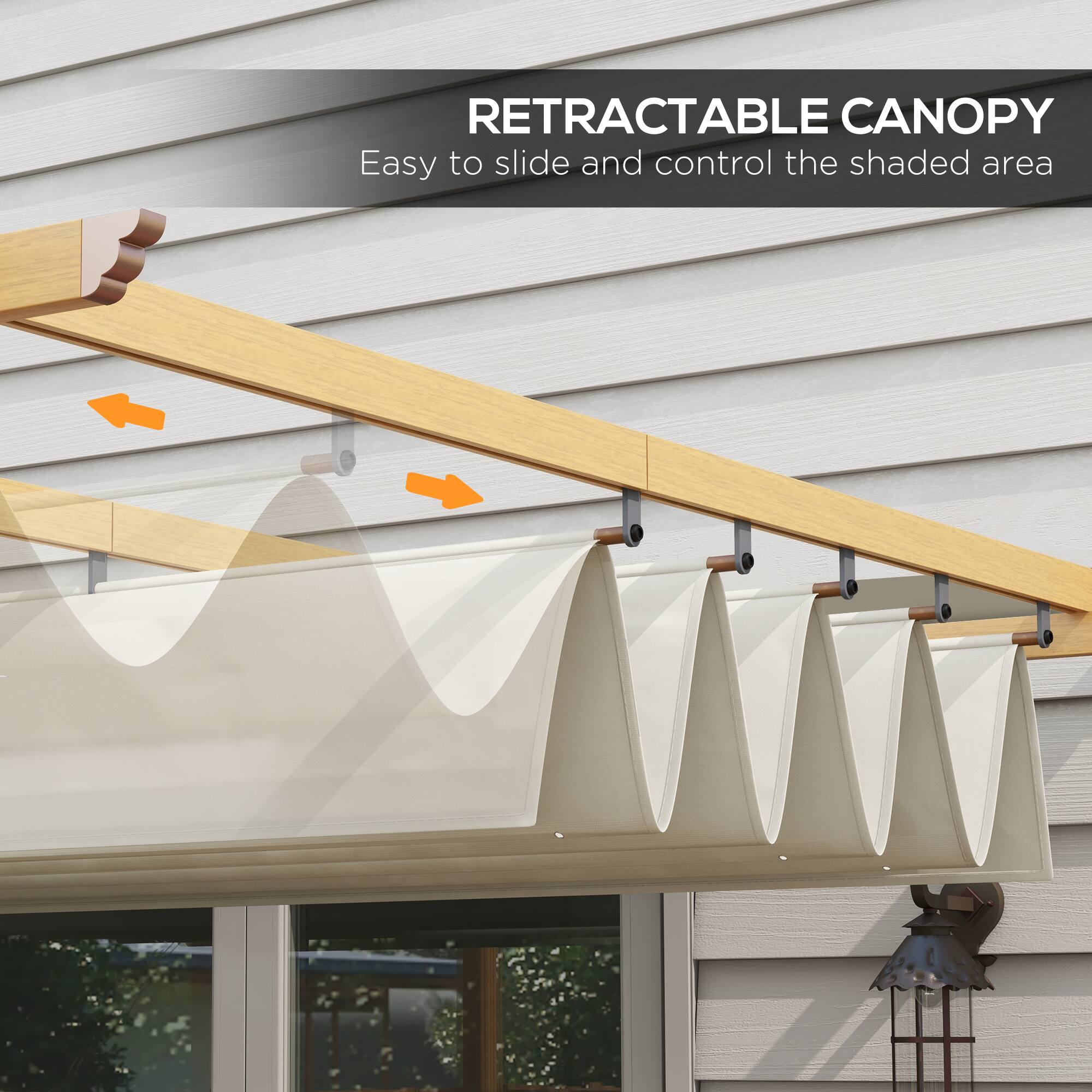 RETRACTABLE CANOPY
Easy to slide and control the shaded area