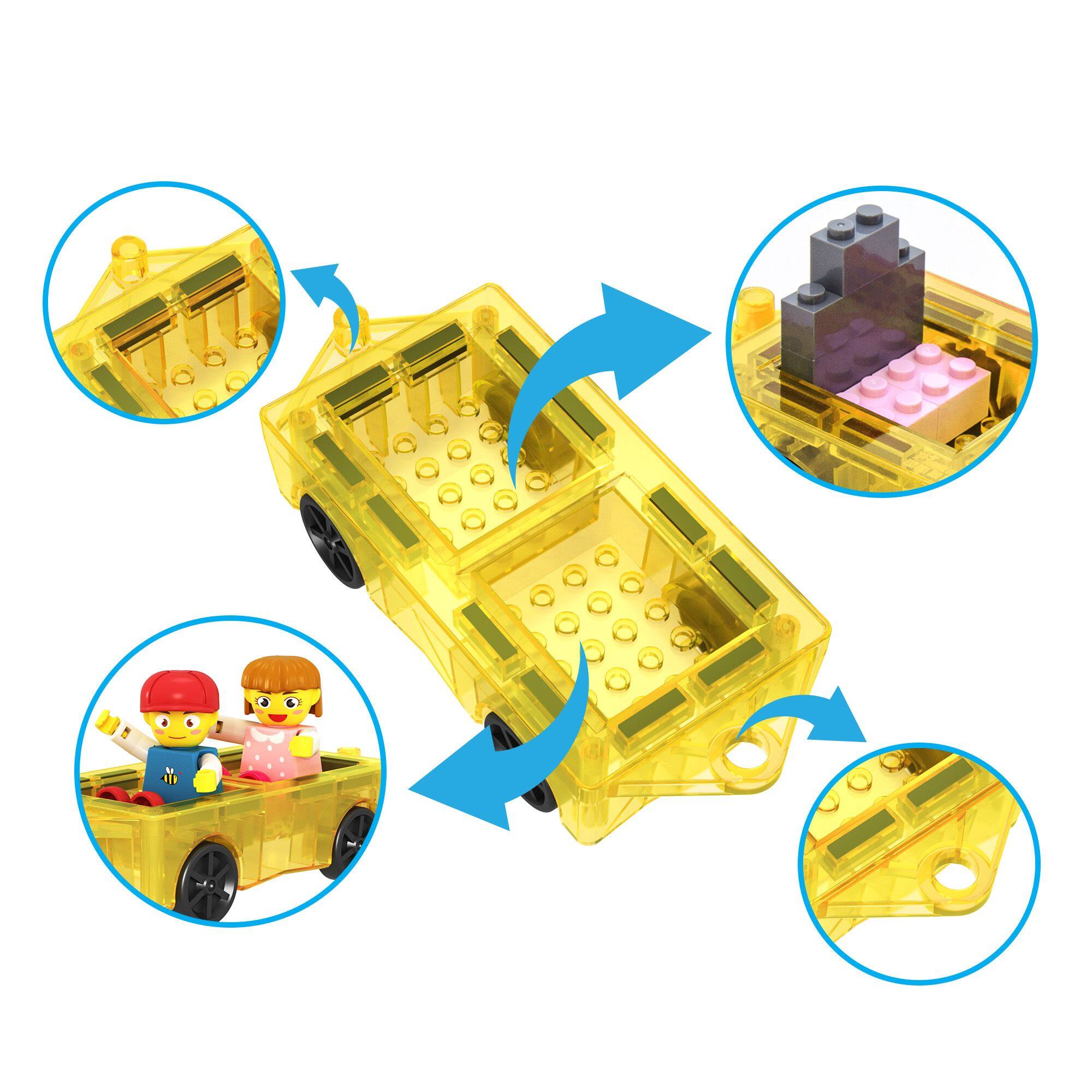 Alt View 3. PicassoTiles - PICASSO-TILES Magnetic Tiles For Kids, 120PCS Construction STEM Building Blocks Educational Toy, Mini Diamond Series - Multicolor.