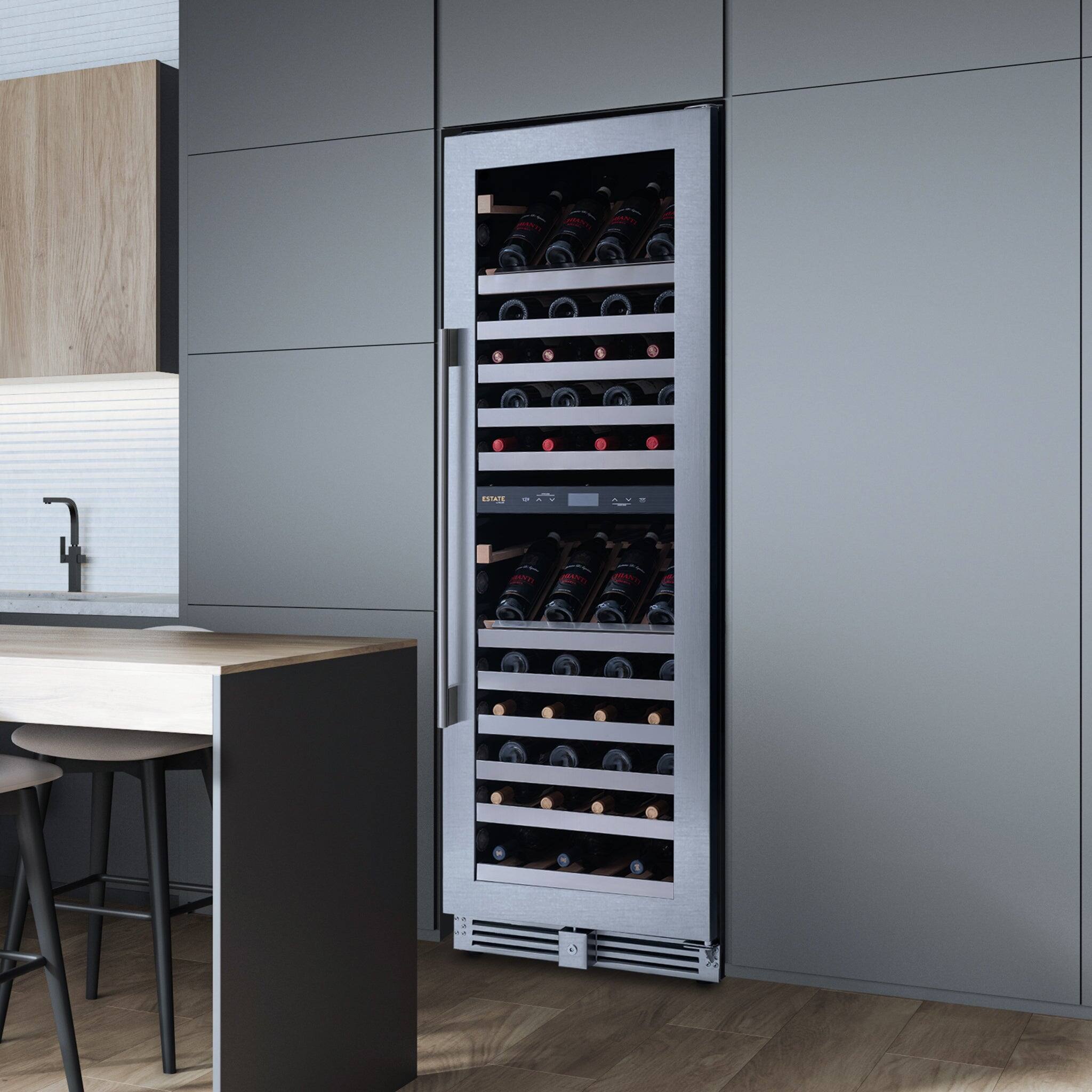 Alt View 7. NewAir - Newair® ESTATE 160-Bottle Freestanding Stainless Steel Wine Fridge - 29" - Stainless Steel.
