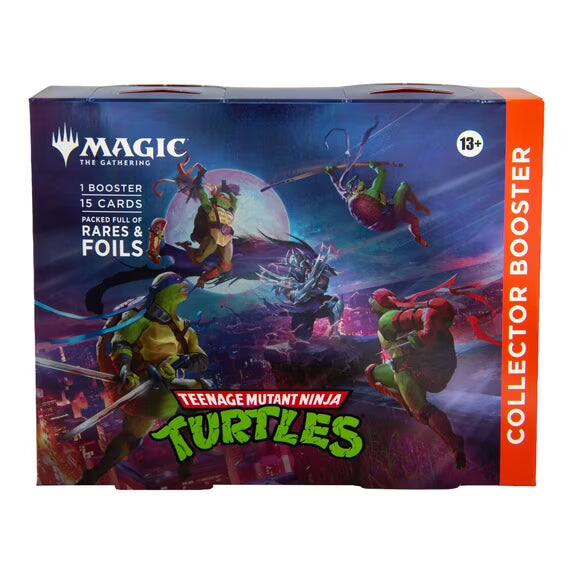 MAGIC THE GATHERING 1 BOOSTER 15 CARDS PACKED FULL OF RARES & FOILS TEENAGE MUTANT NINJA TURTLES
13+
BOOSTER COLLECTOR