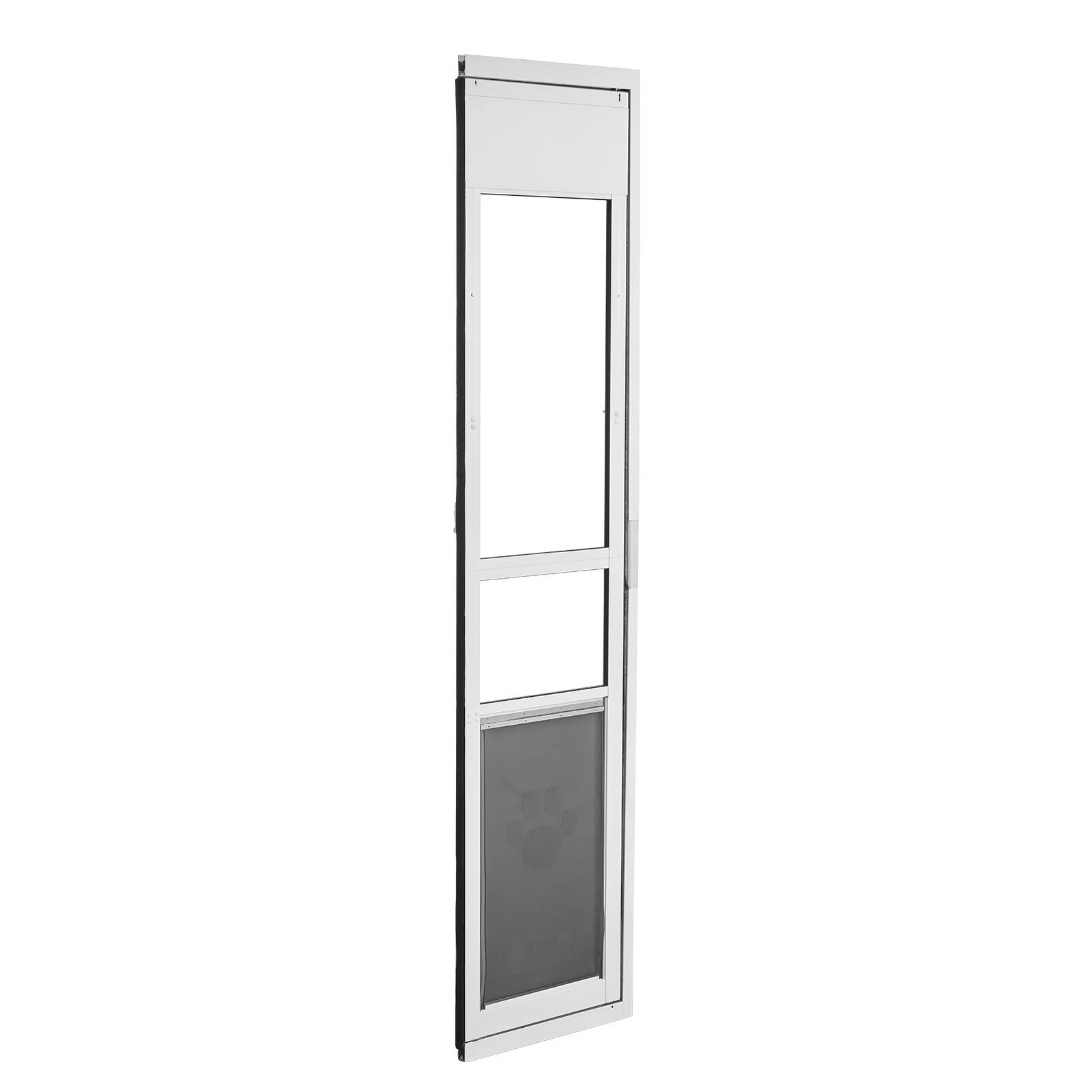 Alt View 5. VEVOR - Dog Door for Sliding Glass Door, 75 7/8" to 80 11/16" Adjustable Height, Aluminum Alloy Frame with Flap and Lock - White.