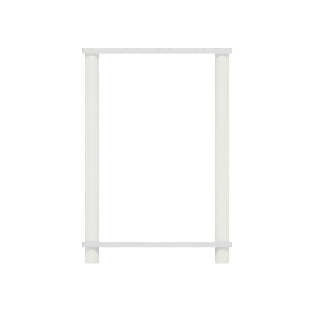 Back. FurniFact - White End Table with Modern Design and Sturdy Construction - White.