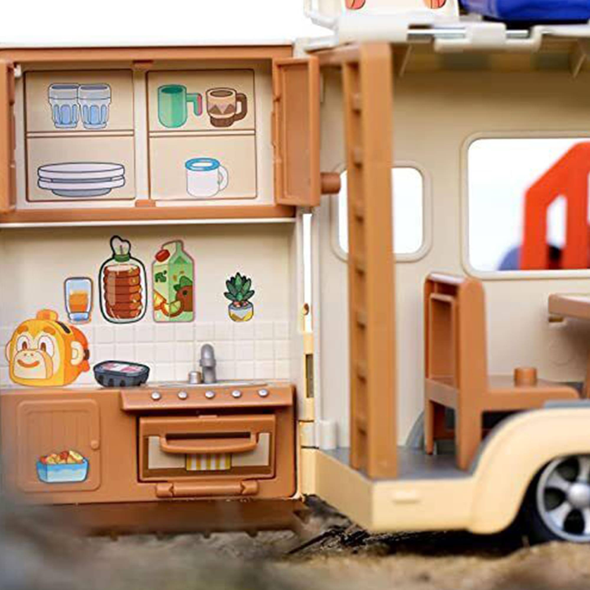 Alt View 10. Moose Toys - Bluey Caravan Adventure Playset | Includes Jean Luc Figure - Multi-Color.