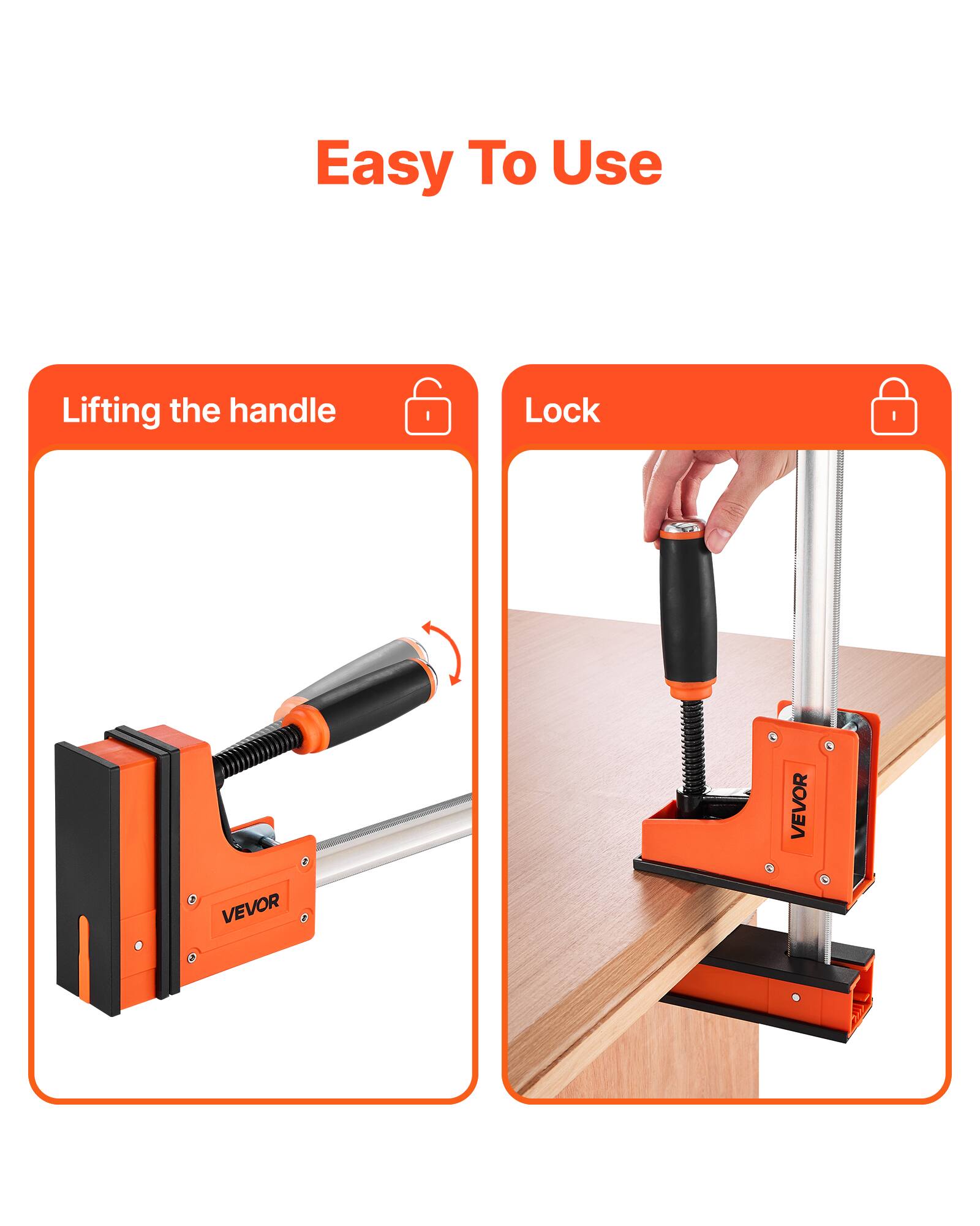 Easy To Use

Lifting the handle

Lock

VEVOR