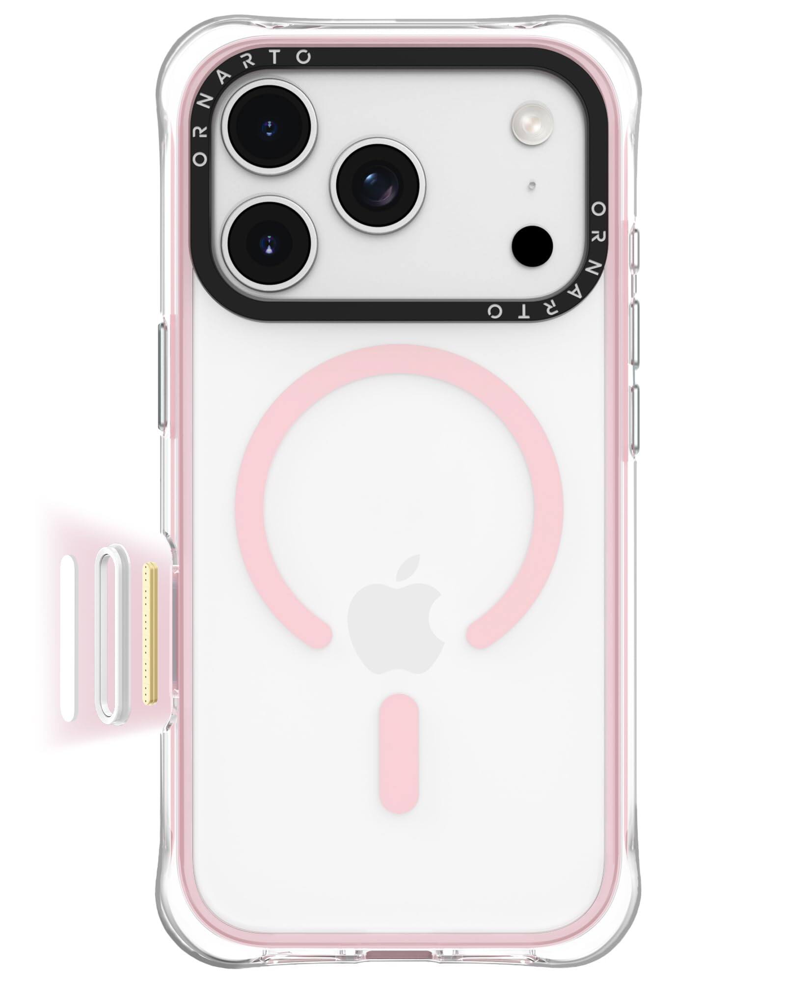 Alt View 1. Ornarto - ORNARTO Bundle for iPhone 17 Pro Air Case 6.3" and for MagSafe Phone Ring Holder in Pink - Pink.