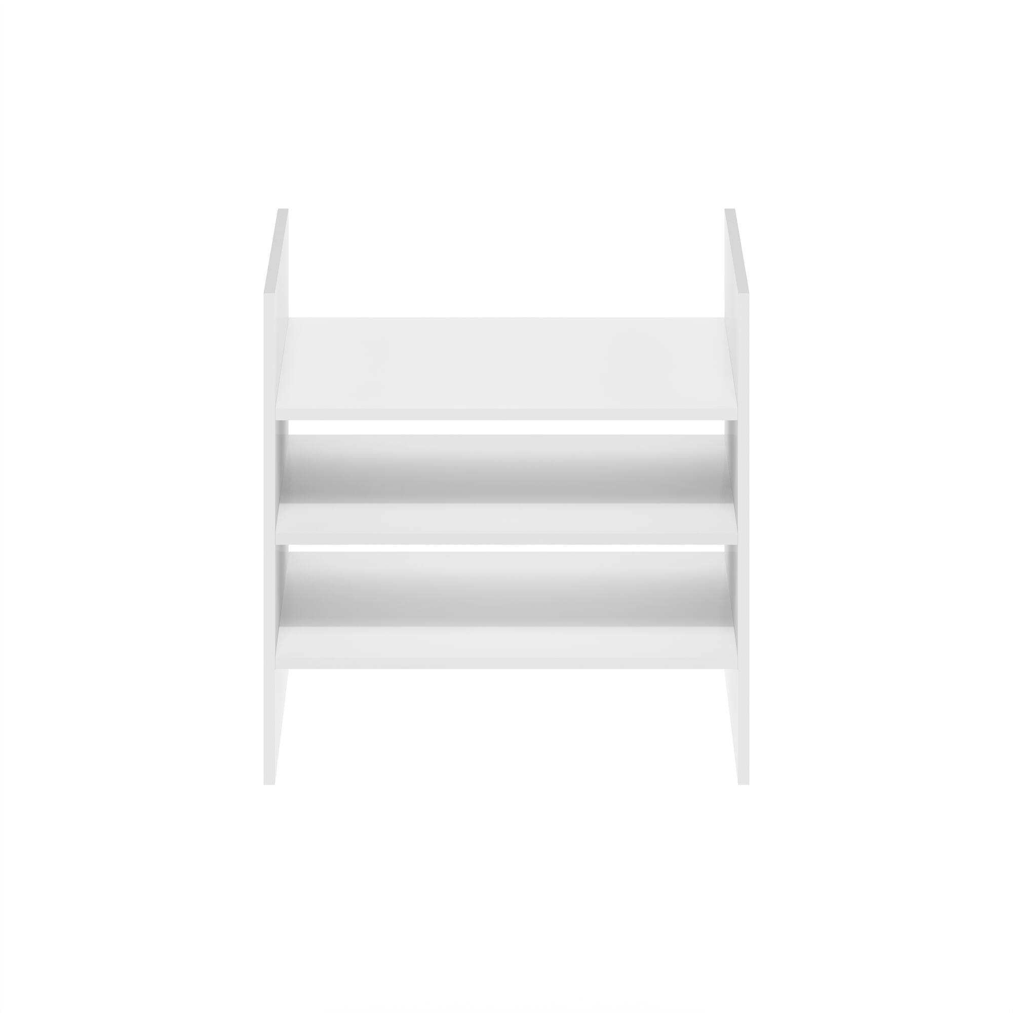 Alt View 2. Furinno - Cubicle 3-Shelf File Organizer Cube Bookcase Insert - White.