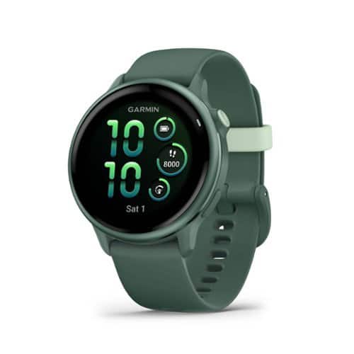 Garmin - vívoactive 6 GPS Smartwatch 42 mm Fiber-reinforced polymer - Metallic Jasper Green with Jasper Green Band - (2025)