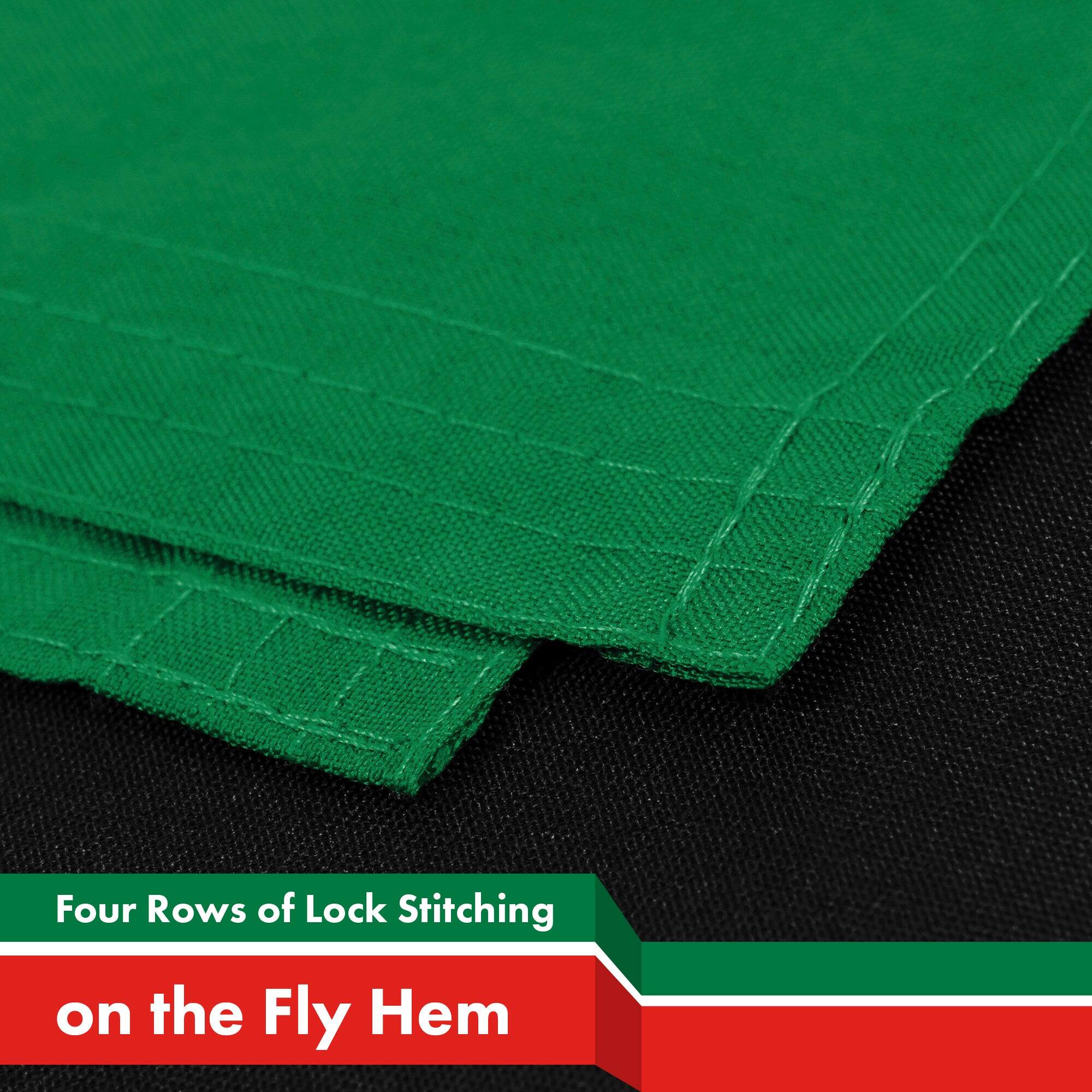 Four Rows of Lock Stitching on the Fly Hem