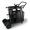 Front. VEVOR - Welding Cart, 2-Tier 4 Drawers Welder Cart with 265 LBS Weight Capacity, 360° Swivel Wheels, Tank Storage Safety Chains - Black.