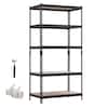 Front. VEVOR - Storage Shelves, 5-Tier Adjustable, 2000 lbs Capacity, Heavy Duty Garage Storage Shelving Unit, Metal Utility Rack Shelf - Black.