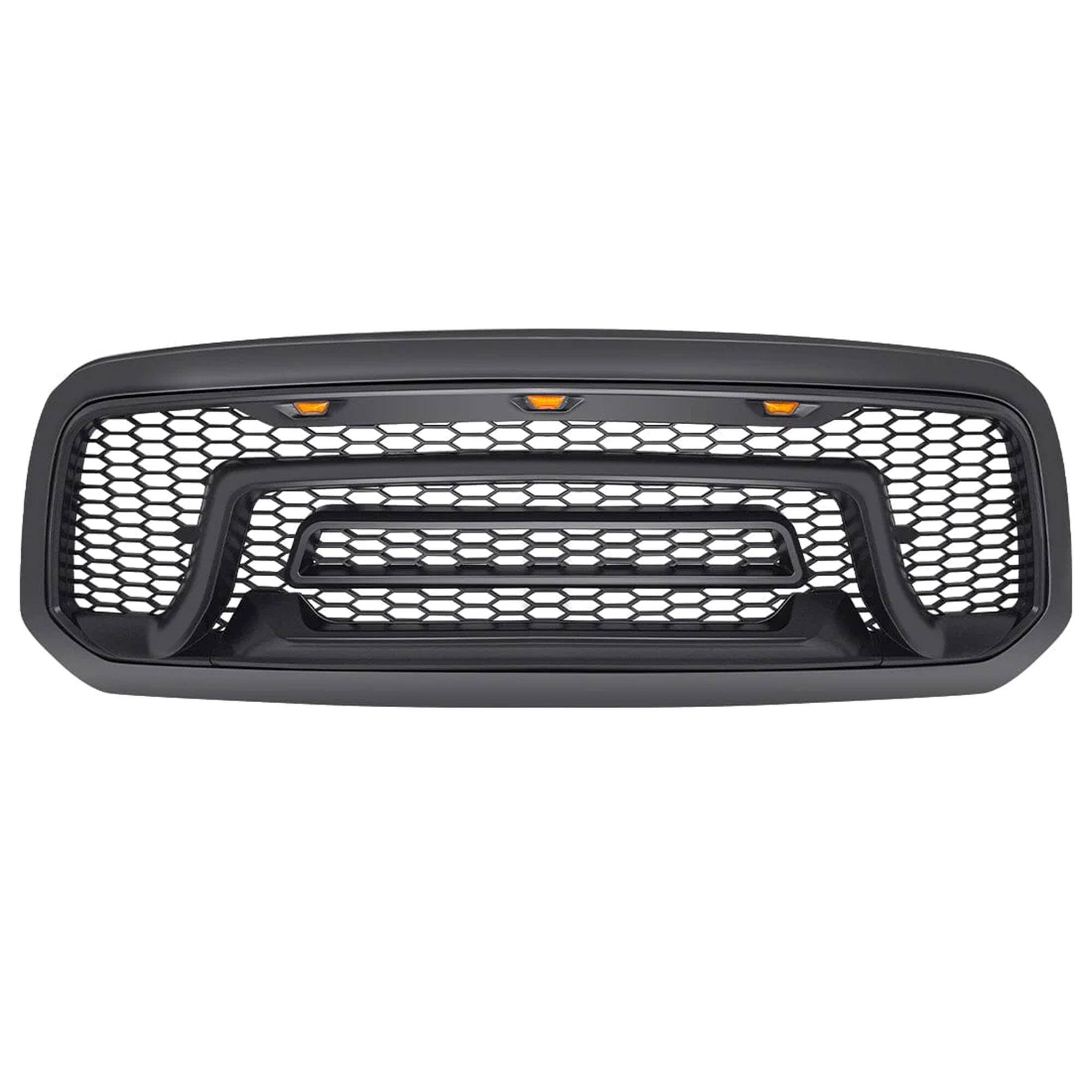 Alt View 7. AMERICAN MODIFIED - AMERICAN MODIFIED Rebel Grille with Amber Lights for 2013-2018 Dodge Ram 1500 - 13-18 Ram 1500 Rebel (w/ Amber DRL).