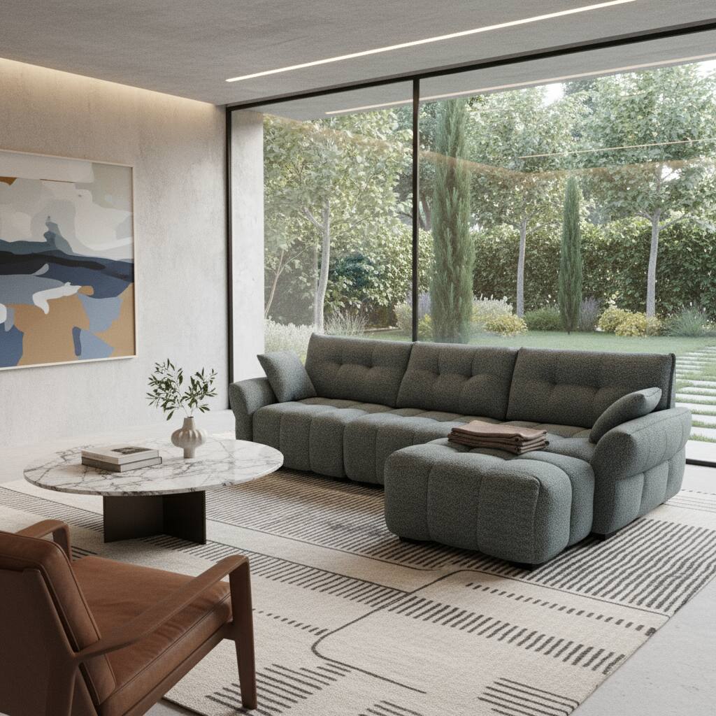 Alt View 7. Homsee - Modern L-Shaped Sectional Sofa Couch  4-Seater Living Room Furniture Comfortable Cushions Durable Wood Frame - Gray.