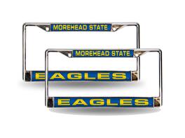 Rico Industries - Morehead State Eagles Chrome Metal Laser License Plate Frame - Set of 2 Frames - Multi