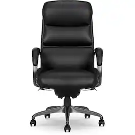 La-Z-Boy - Aberdeen Ergonomic Bonded Leather Swivel Executive Chair, (51545-BLK) - Black