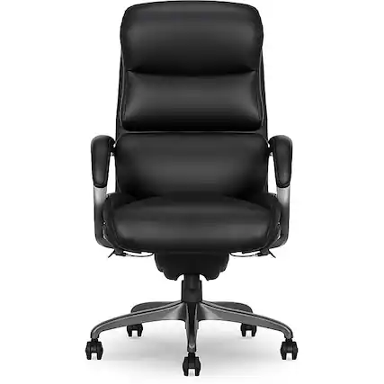 Front. La-Z-Boy - La-Z-Boy Aberdeen Ergonomic Bonded Leather Swivel Executive Chair, Black (51545-BLK) - Black.