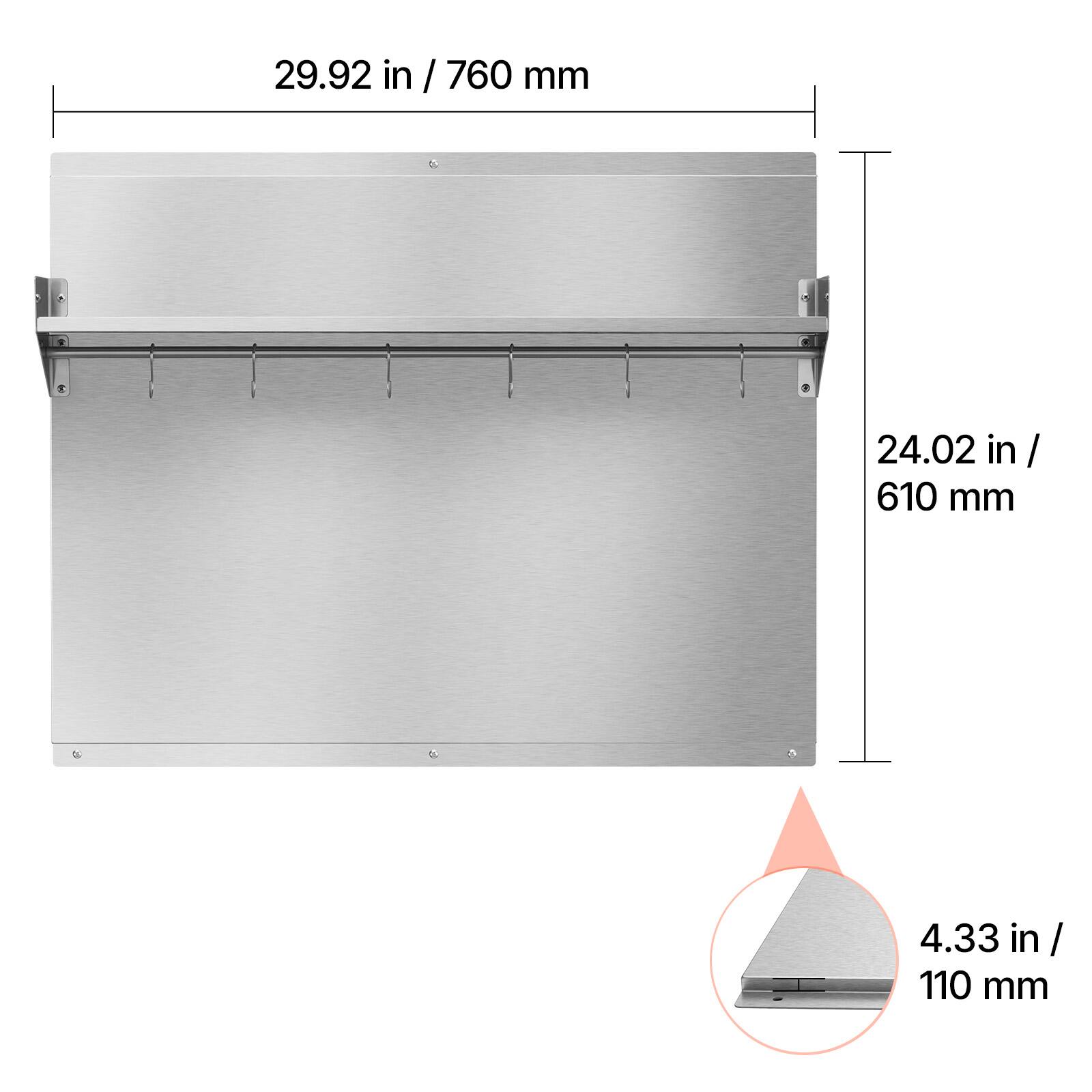 29.92 in / 760 mm  
24.02 in / 610 mm  
4.33 in / 110 mm