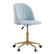 Alt View 14. Linon Home Décor - Andrea Plush Velvet Fabric Rolling Desk Chair - Light Blue.