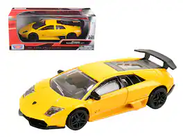 Lamborghini Murcielago LP 670 4 SV Yellow 1/24 Diecast Model Car by Motormax - Yellow