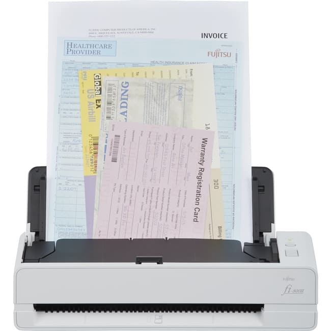 Fujitsu - fi-800R Ultra-Compact, Color Duplex Document Scanner with Dual Auto Document Feeders (ADF) - 24-bit Color - Unknown