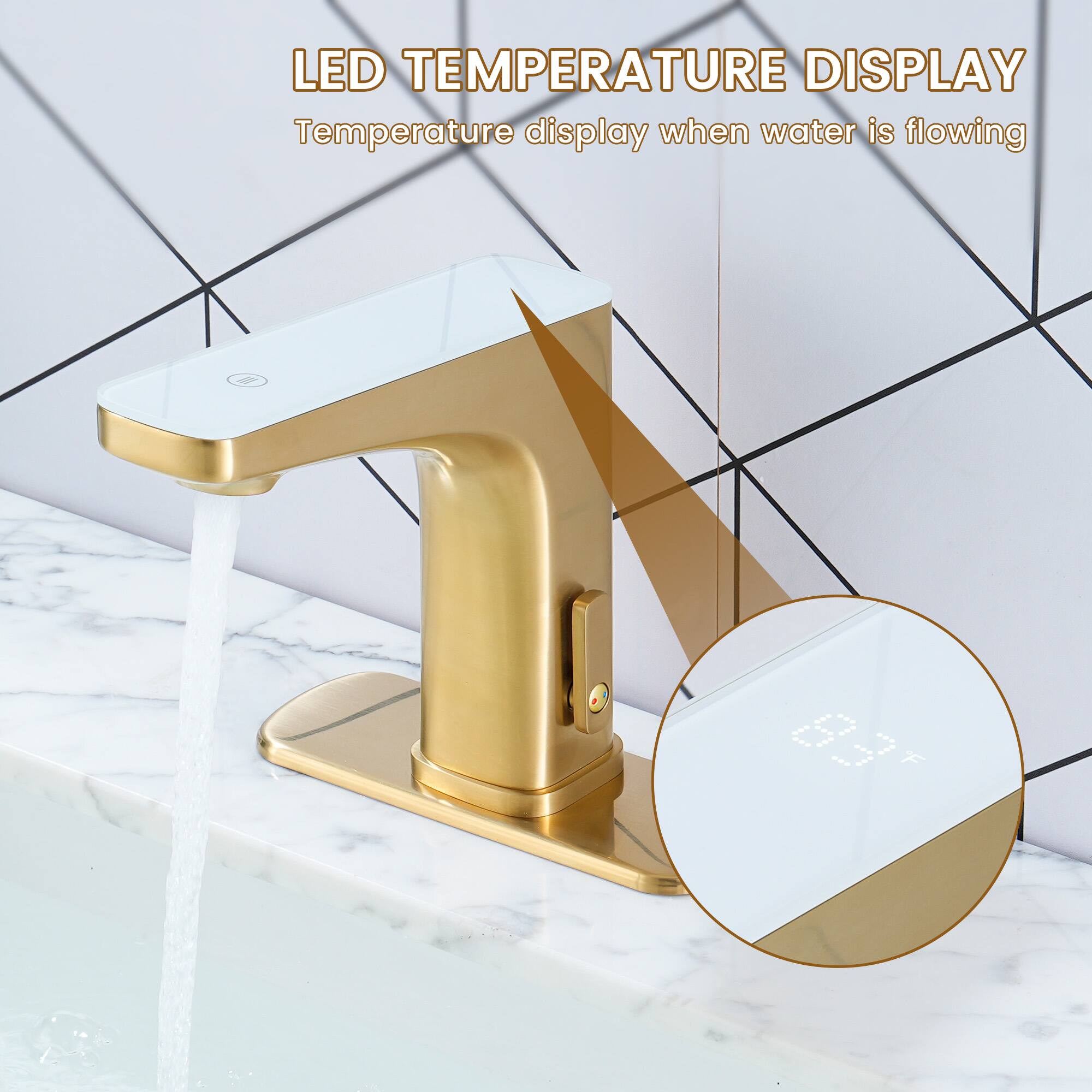 LED TEMPERATURE DISPLAY  
Temperature display when water is flowing