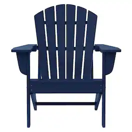 WestinTrends - Dylan Outdoor Adirondack Chair - Navy Blue