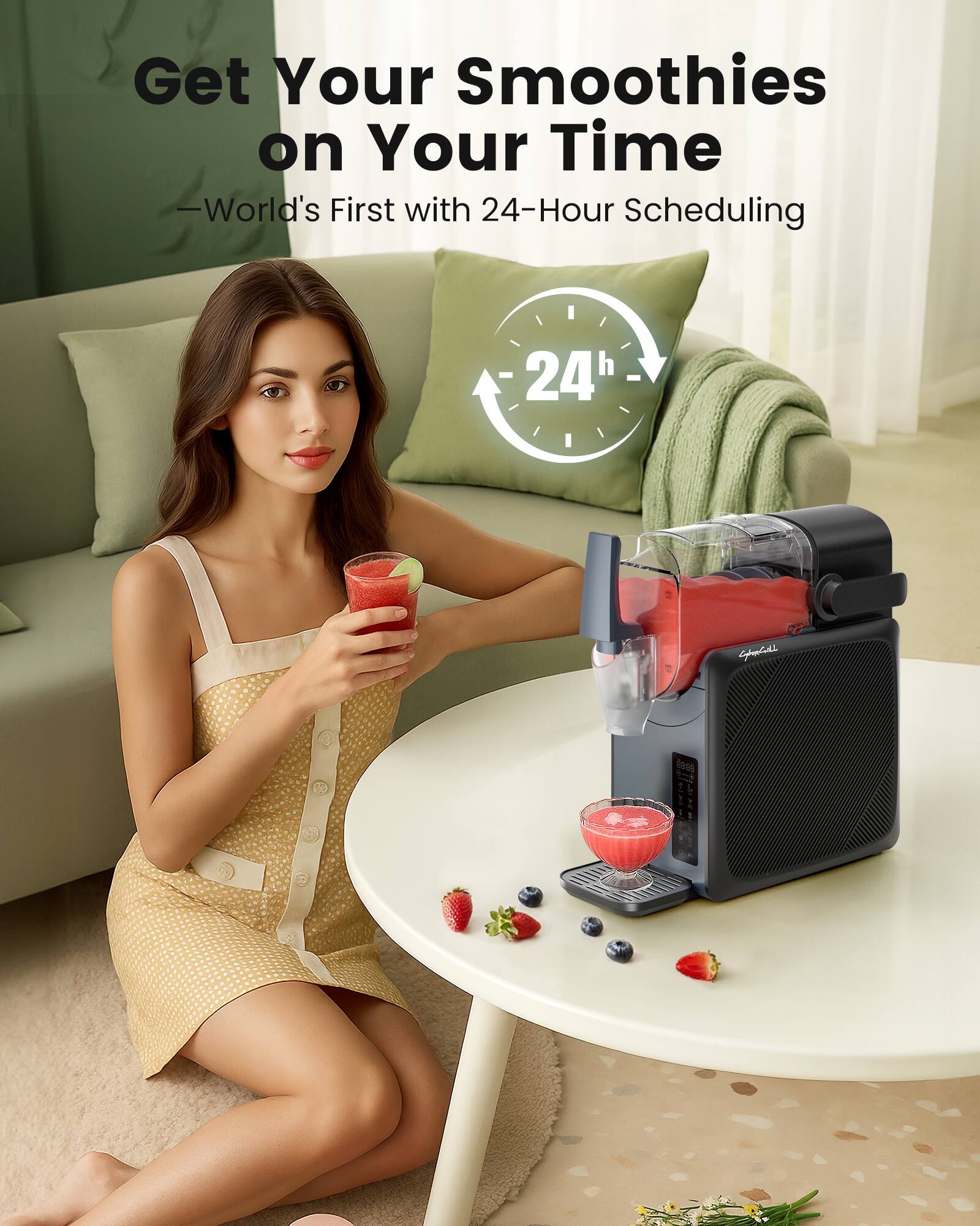 Get Your Smoothies on Your Time - World's First with 24-Hour Scheduling 24h