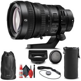 Sony - FE PZ 28-135mm f/4 G OSS Lens + Lens Pouch + Cap Keeper + Cleaning Kit (International Model) - Black