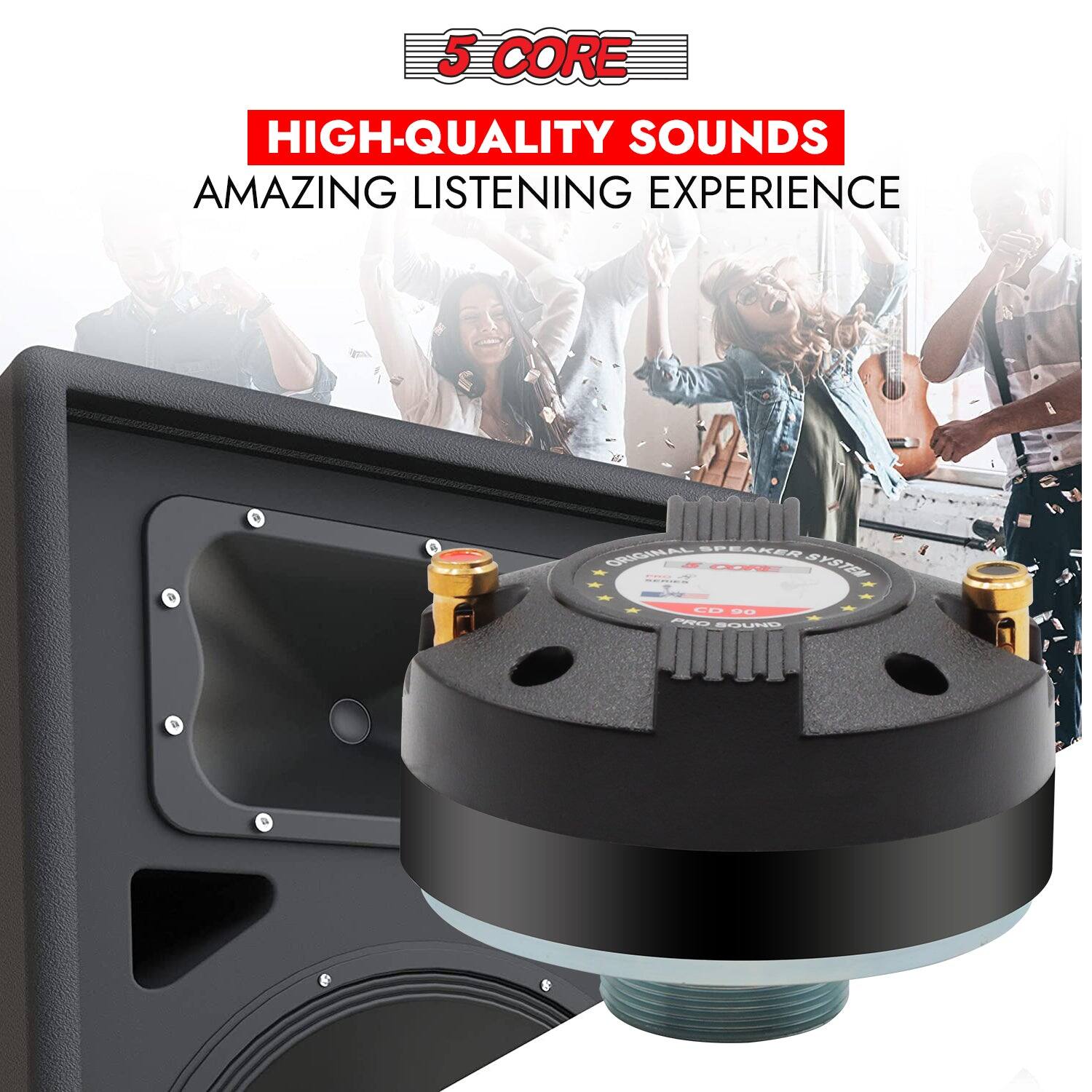5 CORE Compression Driver Titanium Voice Coil 200W Peak Audio Horn