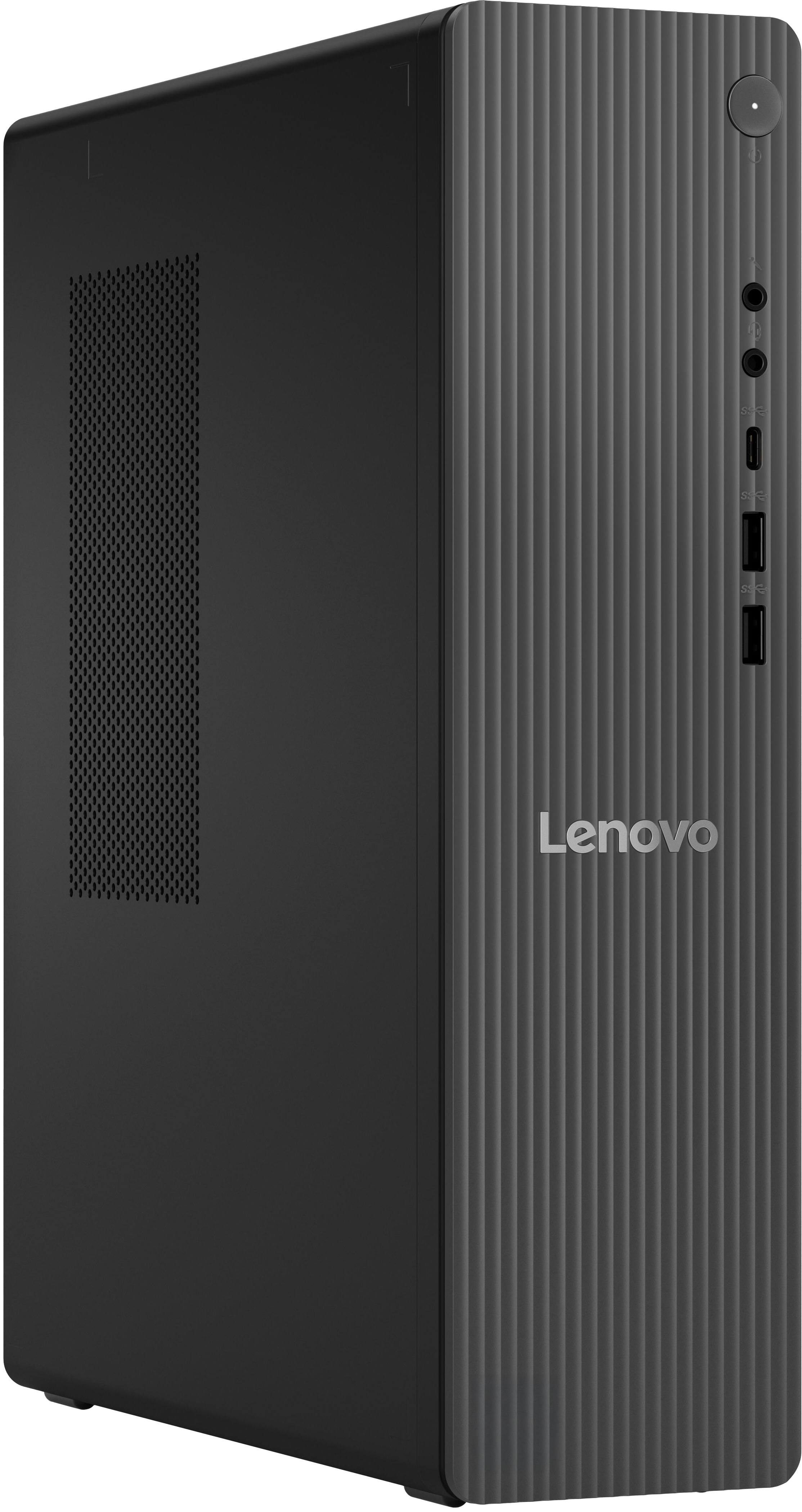 Alt View 6. Lenovo - IdeaCentre Tower Desktop - Intel Core Ultra 5 Processor 225 - 16GB RAM - 512GB SSD - Luna Grey.