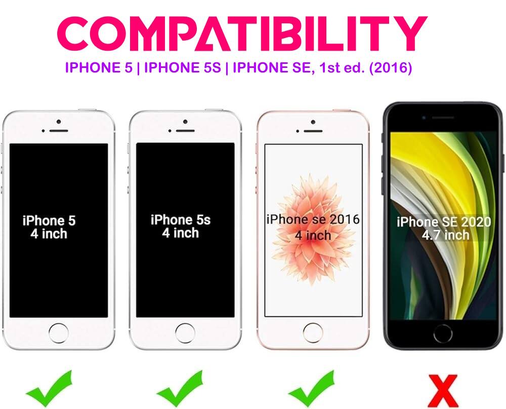COMPATIBILITY
IPHONE 5 | IPHONE 5S | IPHONE SE, 1st ed. (2016)
iPhone 5 4 inch
iPhone 5s 4 inch
iPhone se 2016 4 inch
iPhone SE 2020 4.7 inch
X