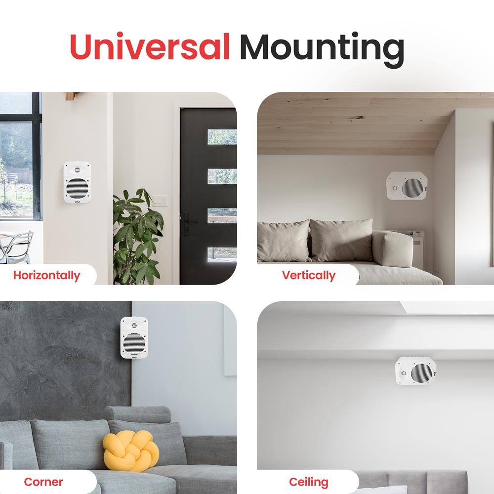 Universal Mounting

- Horizontally
- Vertically
- Corner
- Ceiling
