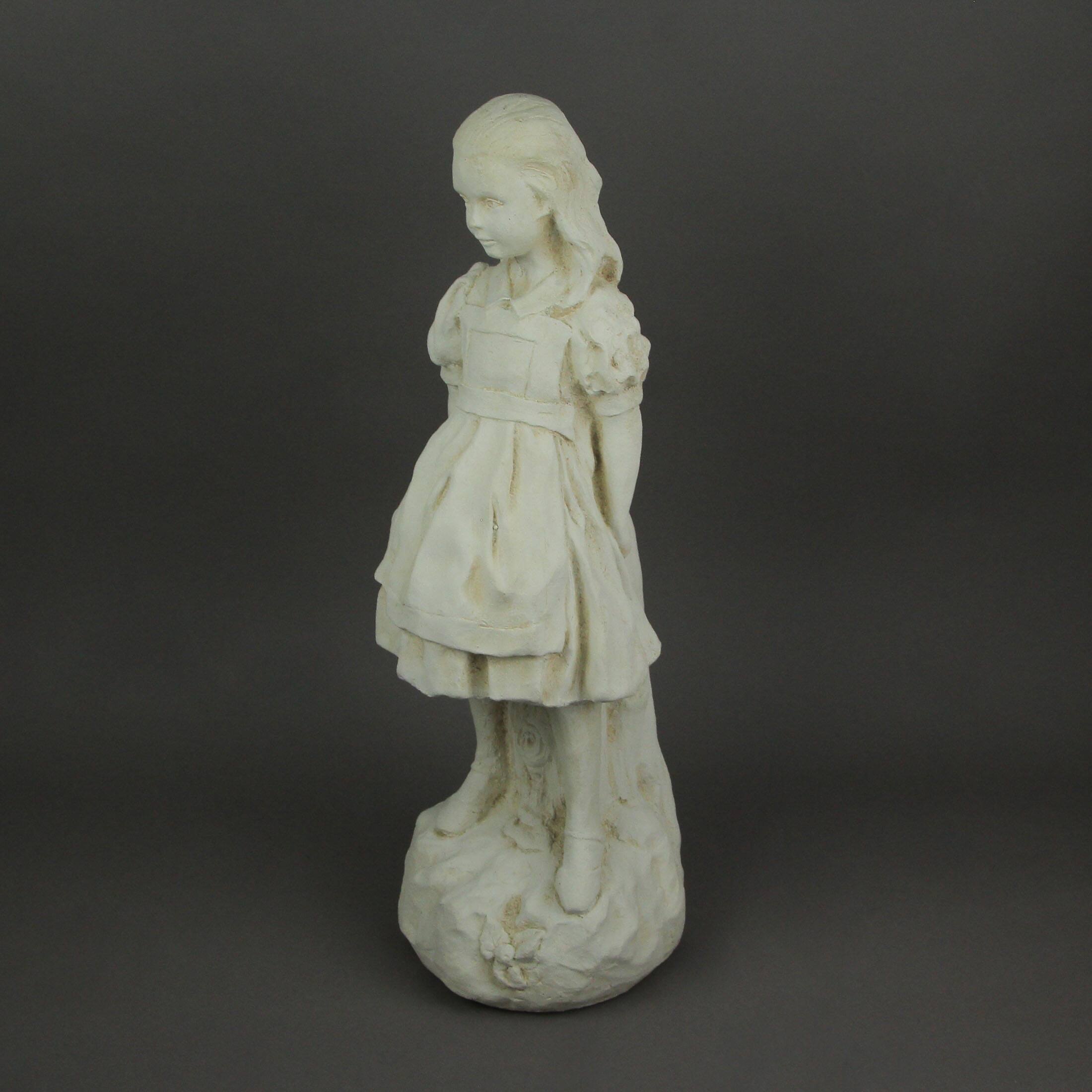 Alt View 4. Things2Die4 - Alice in Wonderland Antique White Finish Statue 19.5 Inches High-CEMENT - Off-white.
