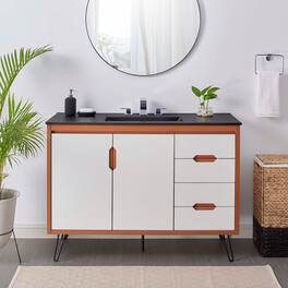 Energize Bathroom Vanity Basin Included by Modway - Cherry White Black