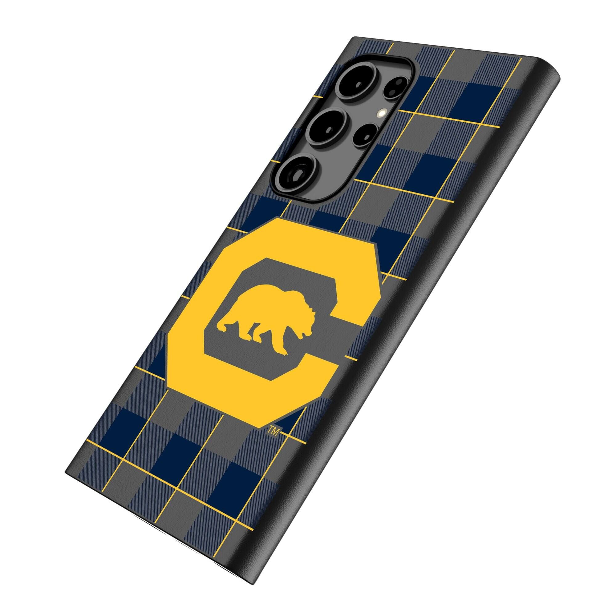 Alt View 1. Keyscaper - Cal Bears Walking Bear Galaxy Magnetic Bump Case - S24 - Black.