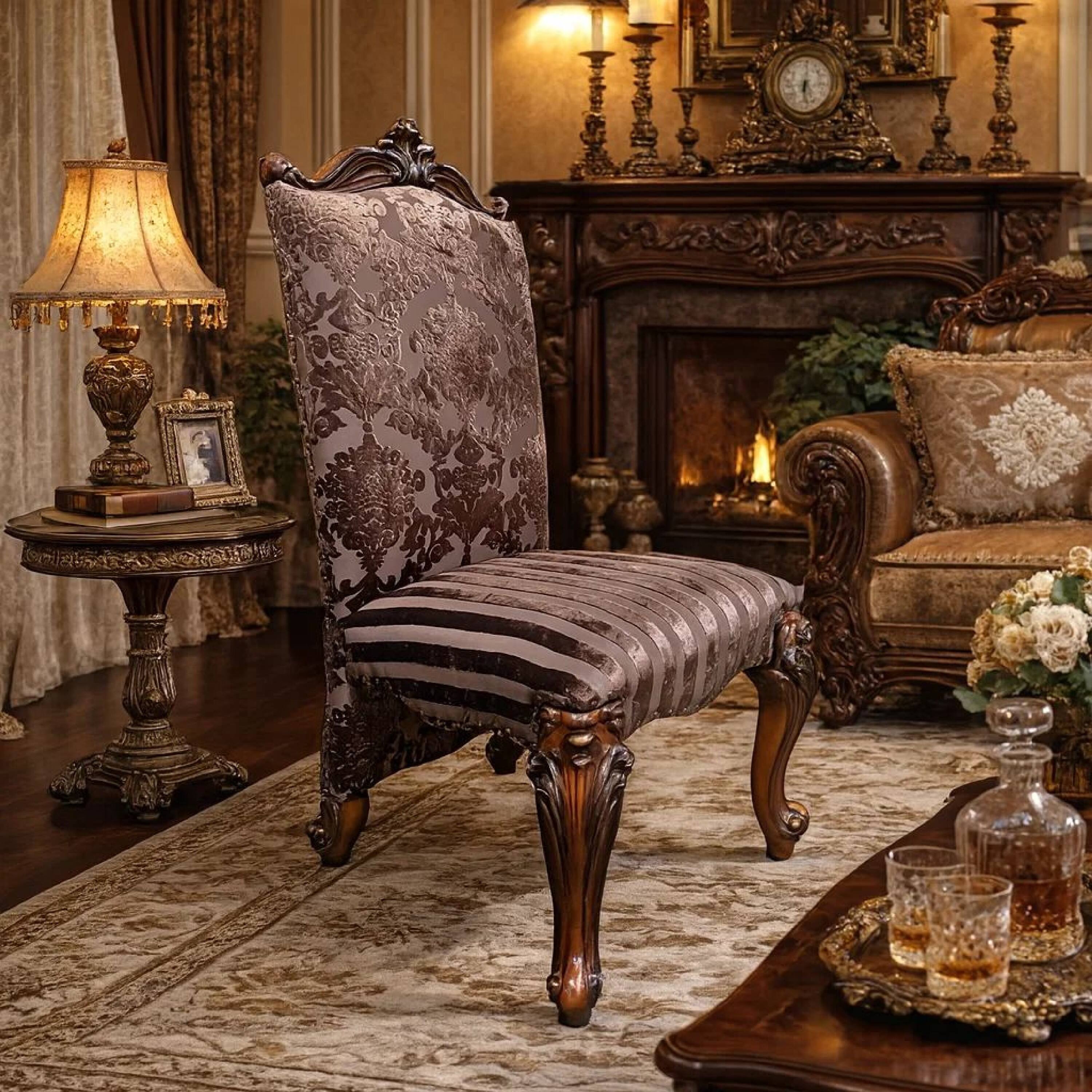 Alt View 5. Manhattan Lane - 27 Inch Wide Side Chair, Faux Leather, Set of 2 - Brown.