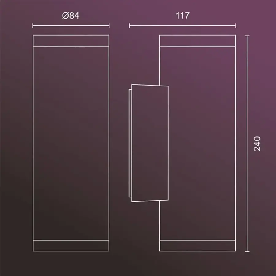Alt View 14. Philips - Hue  Appear Outdoor Wall Light - White and Color Ambiance.