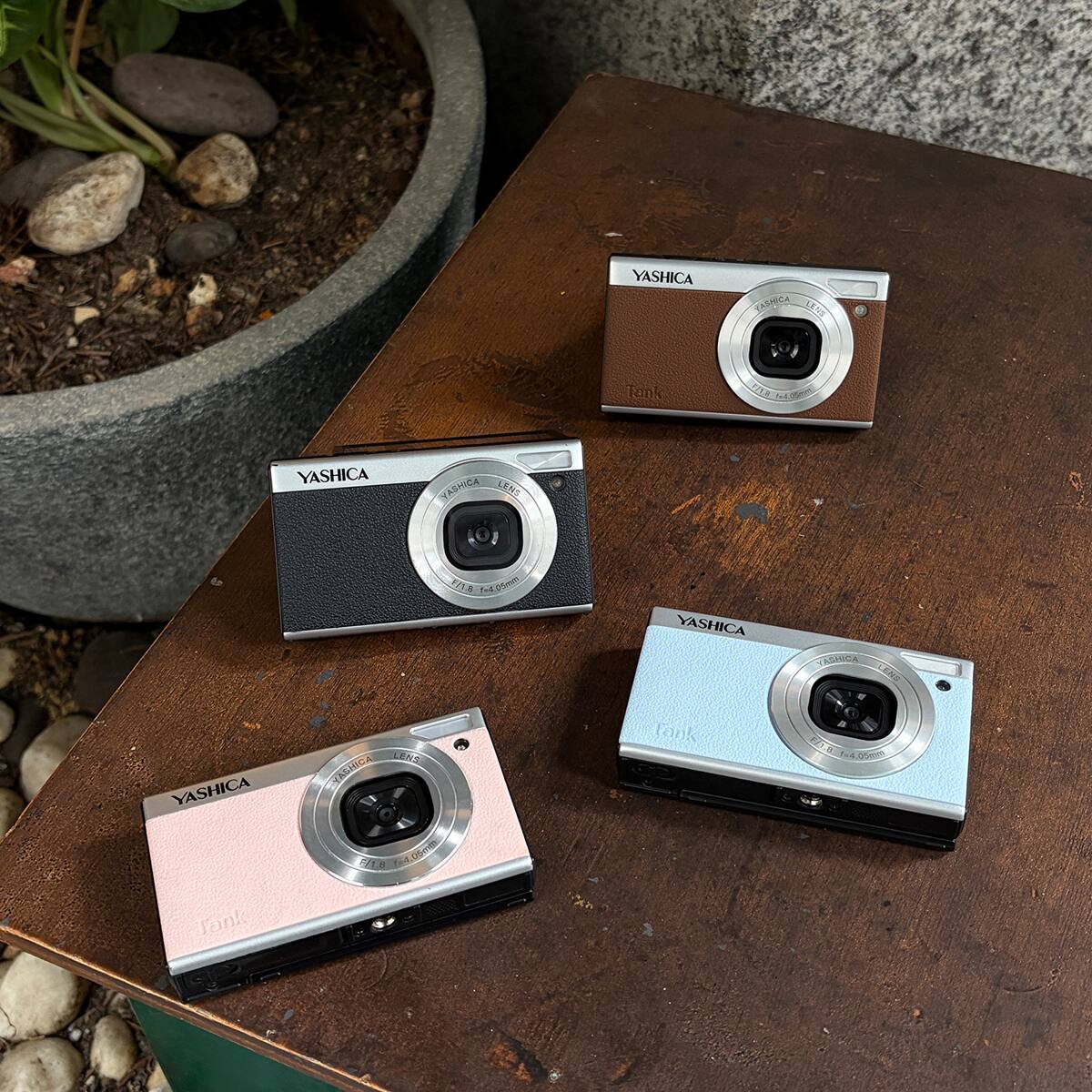 Yashica Tank Compact Digital Camera with Flip Display, Brown - Best Buy