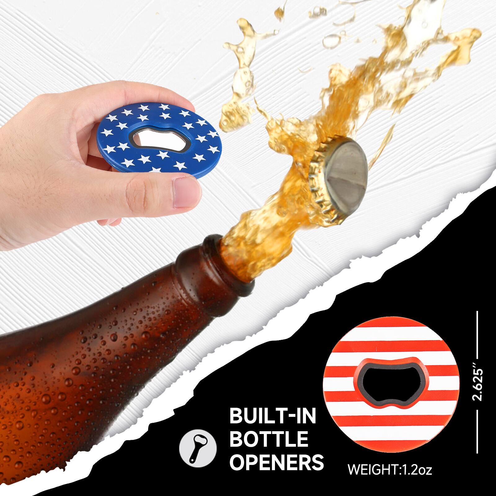 BUILT-IN BOTTLE OPENERS  
WEIGHT: 1.2oz  
2.625"