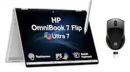 HP - Upgraded - OmniBook 7 Flip 2-in-1 Laptop 16.0 WUXGA Display (Ultra 7-258V, 32GB, 2TB SSD, Win 11 Pro) w/HP Wireless Mouse - Silver