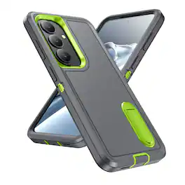 Dteck - Heavy Duty Case for Samsung Galaxy S26 with Foldable Kickstand,Dual-Layer Shockproof Hard PC Soft Silicone Phone Cover - B
