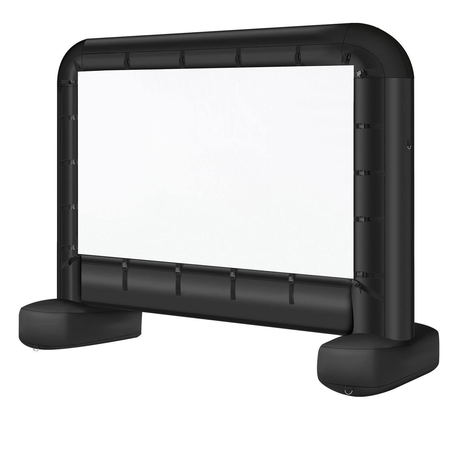 Alt View 5. VEVOR - 14 ft Inflatable Movie Screen, 600D Washable Inflatable Projector Screen with Portable Storage Bag - Black,White.