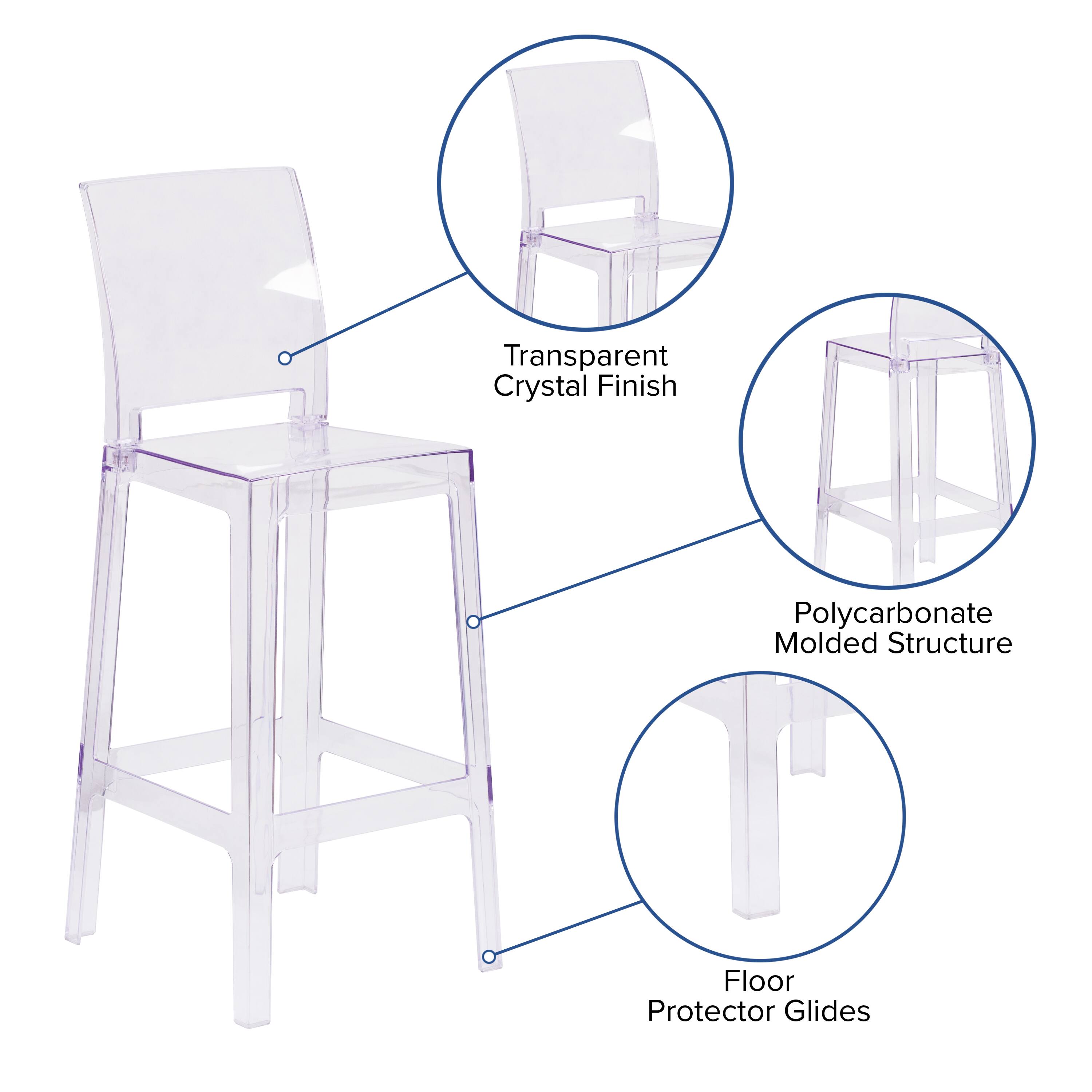 Transparent Crystal Finish Polycarbonate Molded Structure Floor Protector Glides